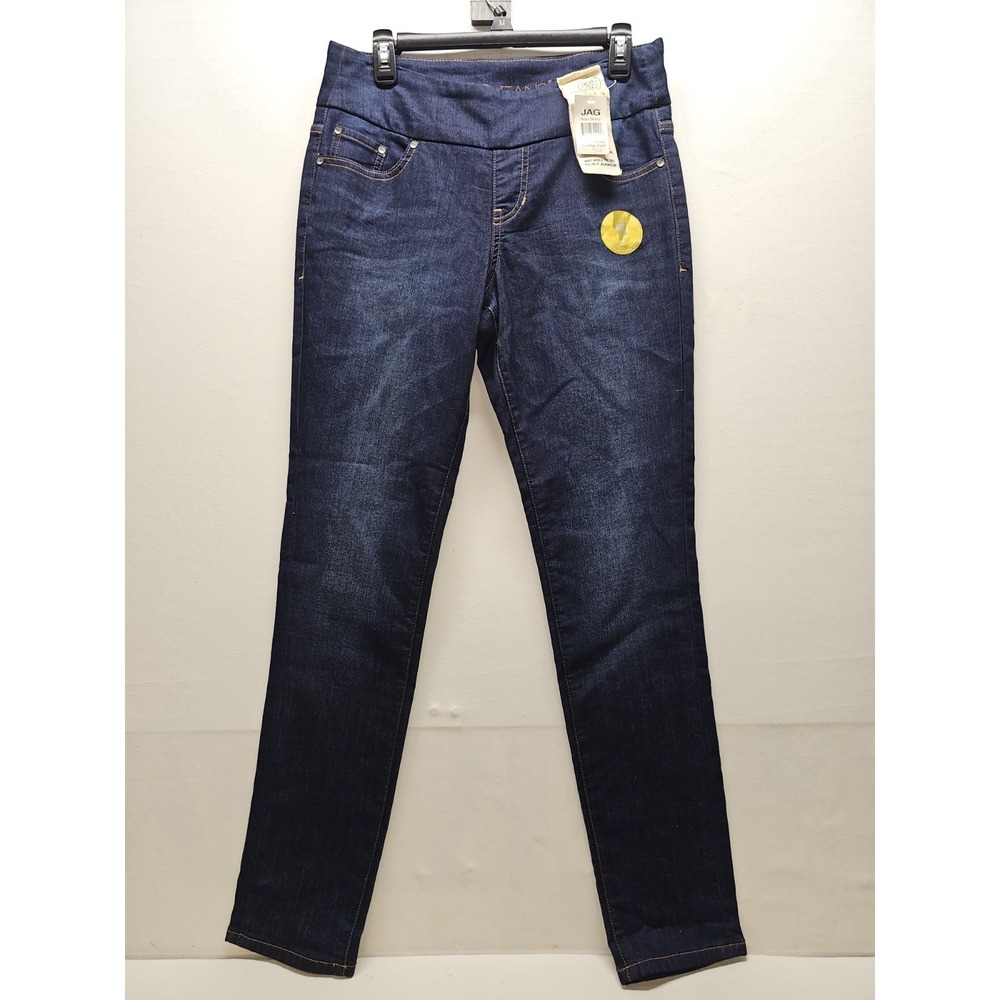 Jag Jeans Women Size 8 Nora Skinny High Rise Freedom Knit Denim Dark Wash NWT
